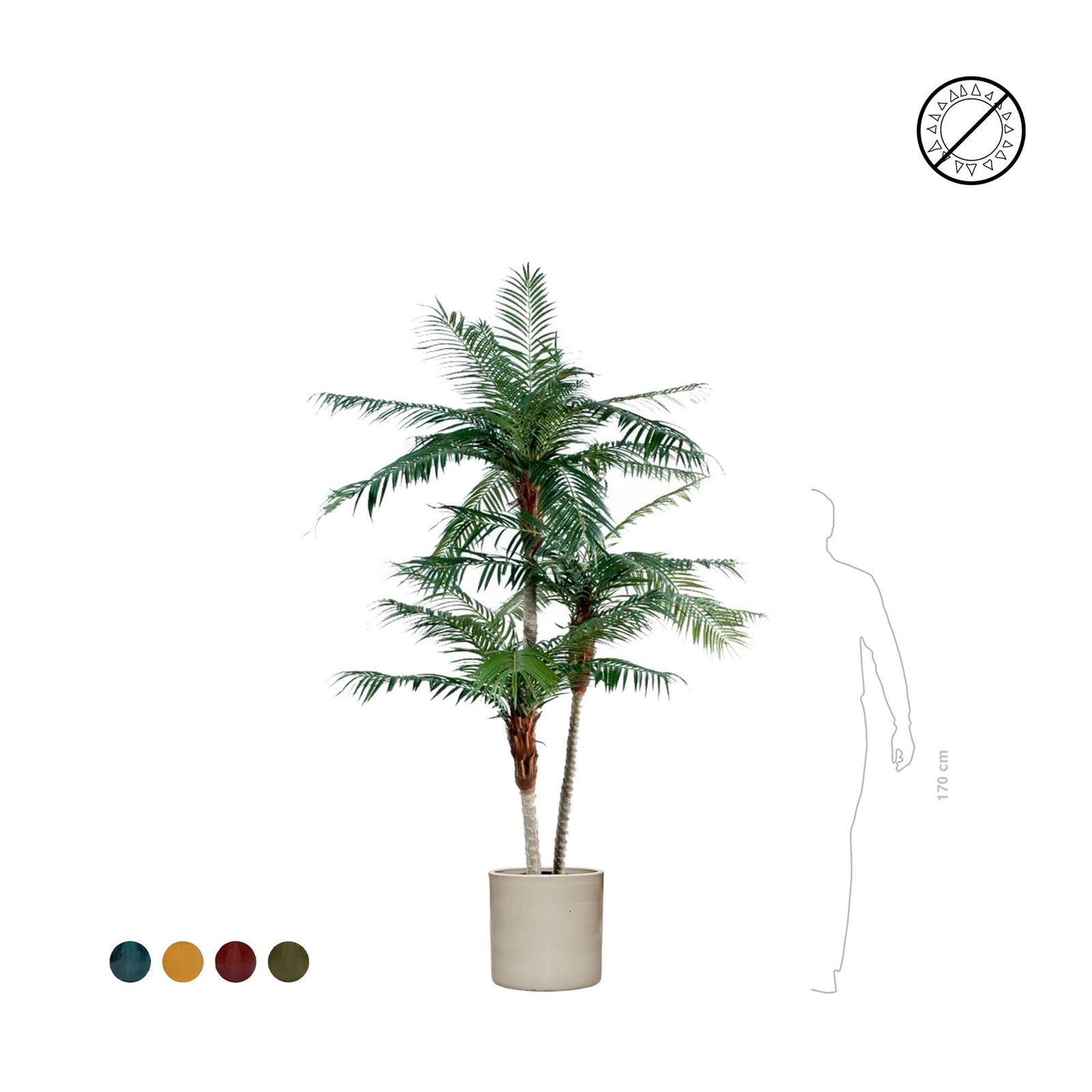 Phoenix trois troncs Cylinder40 PLANTES ARTIFICIELLES 